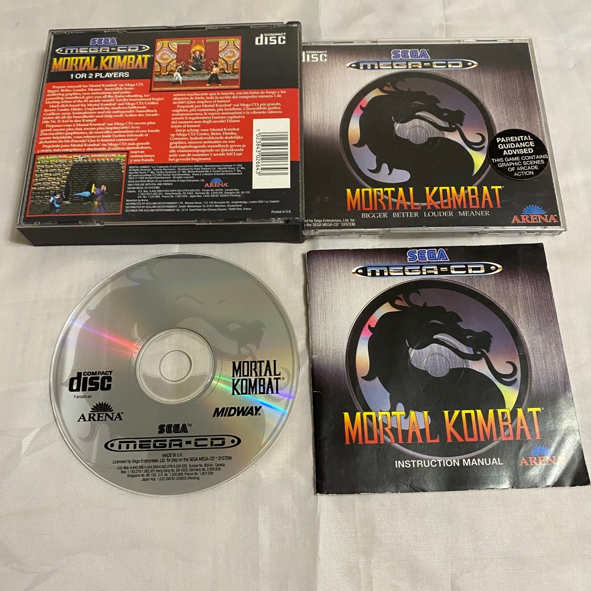 Buy Mortal Kombat Sega mega cd game complete -@ 8BitBeyond Buy Mortal Kombat Sega mega cd game complete -@ 8BitBeyond